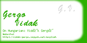 gergo vidak business card